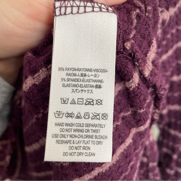 Free People/We the free Kristine drippy thermal cowl neck long sleeve top - Picture 9 of 11